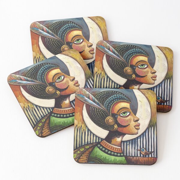 Item preview, African Lady Under the Moonlit Glow designed and sold by KARTICK DUTTA.