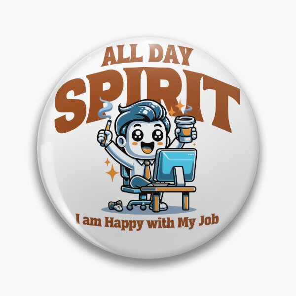 Item preview, All Day Spirit – Happy with My Job Comic Design designed and sold by ClothingByLenni.