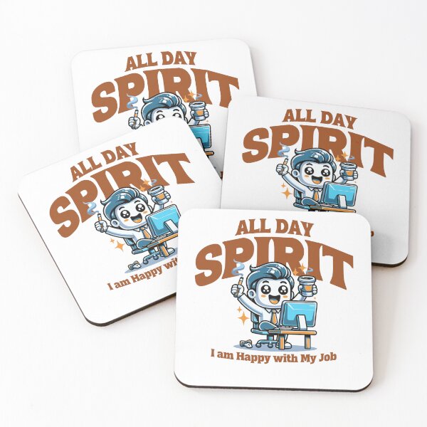 Item preview, All Day Spirit – Happy with My Job Comic Design designed and sold by ClothingByLenni.