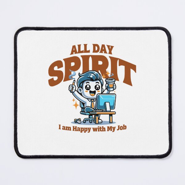 Item preview, All Day Spirit – Happy with My Job Comic Design designed and sold by ClothingByLenni.