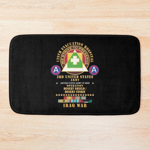 Item preview, 129th Evacuation Hospital - Operation Desert Storm - Shield - 3rd US Army SSI w GULF SVC Ribbons x 300 designed and sold by Military Insignia Products.
