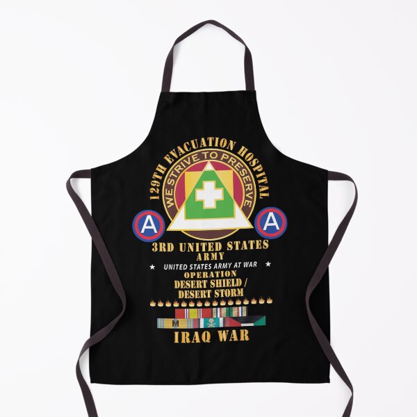 Item preview, 129th Evacuation Hospital - Operation Desert Storm - Shield - 3rd US Army SSI w GULF SVC Ribbons x 300 designed and sold by Military Insignia Products.