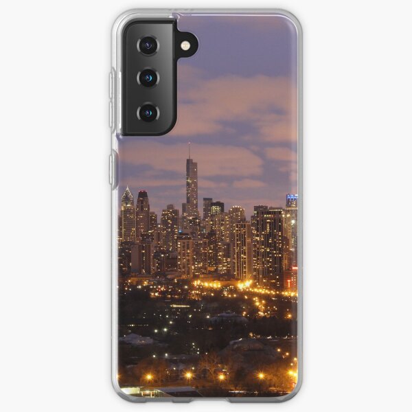 Chicago skyline sunset Samsung Galaxy Soft Case