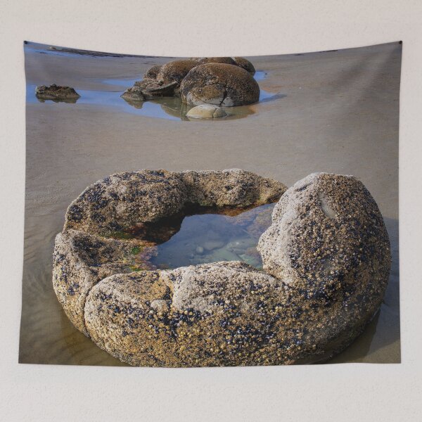 Item preview, Majestic Moeraki Boulders at Sunrise - East Coast New Zealand Coastal Landscape Photography designed and sold by Rocky Mountain Artistry.