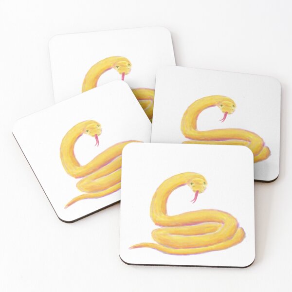 Item preview, Friendly yellow snake coiled designed and sold by aditikkumar.