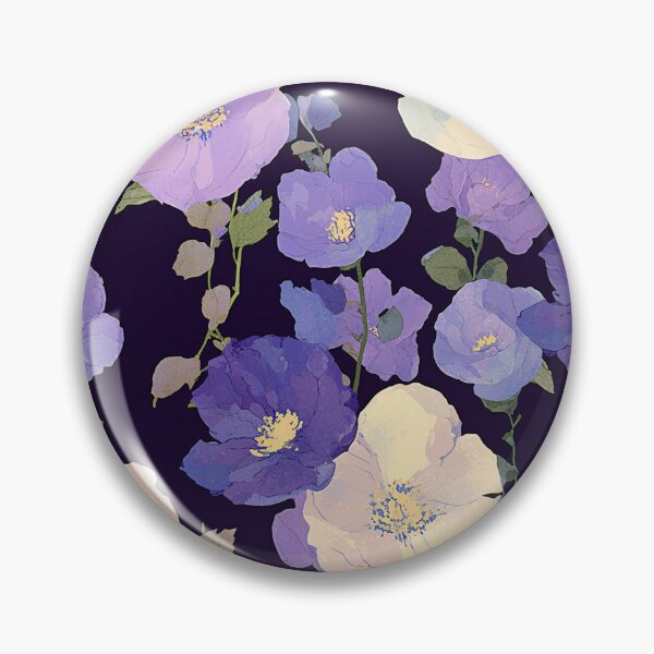 Item preview, Elegant Purple Floral Pattern - Whimsical Botanical Art Design designed and sold by lemonjam.