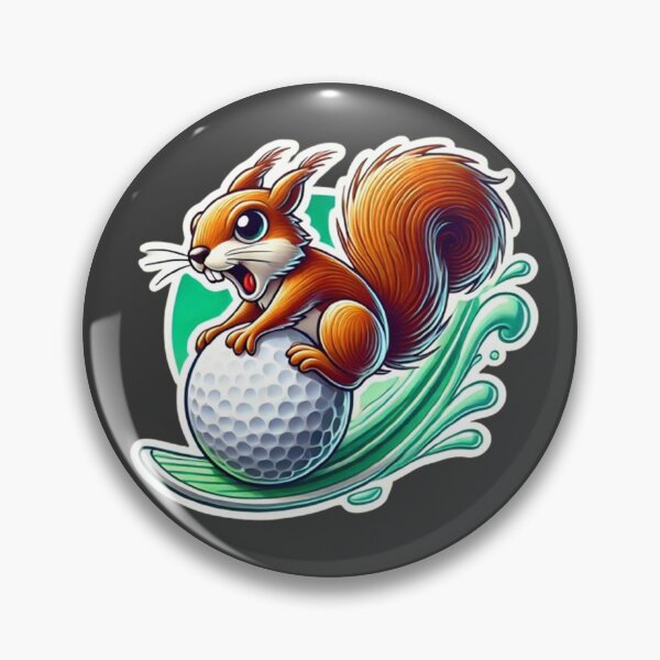 Item preview, Funny Squirrel Riding a Golf Ball – Playful Golf Lover Design designed and sold by PawtopiaDesigns.