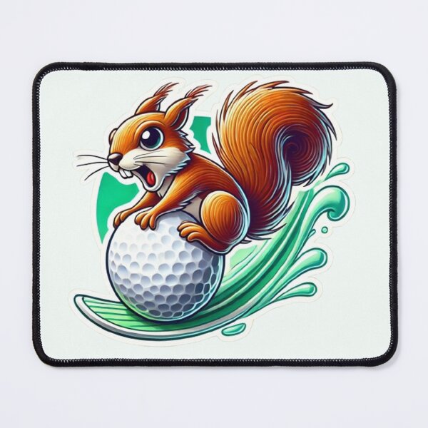 Item preview, Funny Squirrel Riding a Golf Ball – Playful Golf Lover Design designed and sold by PawtopiaDesigns.