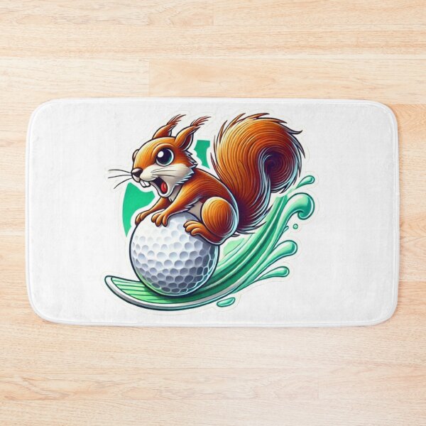 Item preview, Funny Squirrel Riding a Golf Ball – Playful Golf Lover Design designed and sold by PawtopiaDesigns.