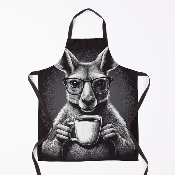 Item preview, funny kangaroo drinking coffee designed and sold by Boxing Kangaroo Retail Company.