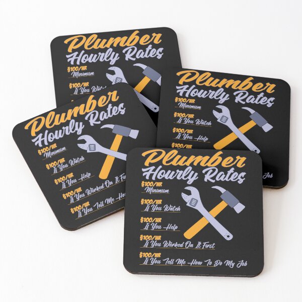 Item preview, Funny Plumber Men Plumber Hourly Labor Rate Plumber designed and sold by 07Art.