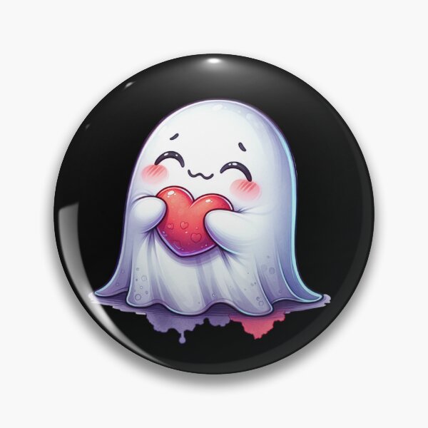 Item preview, Cozy Valentines Ghost, cute spooky Ghost Valentine designed and sold by Truck Stop One.