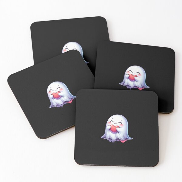 Item preview, Cozy Valentines Ghost, cute spooky Ghost Valentine designed and sold by Truck Stop One.