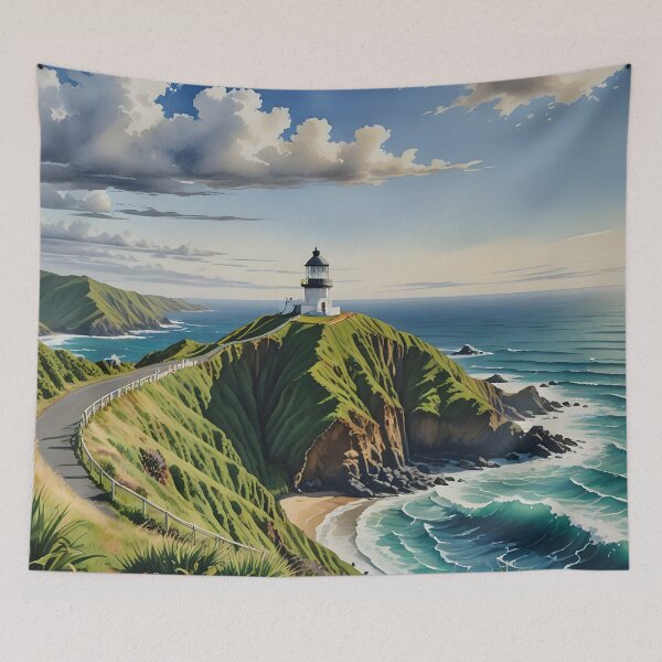 Item preview, Cape Reinga Lighthouse: Where the Tasman Sea Meets the Pacific designed and sold by LSVart.