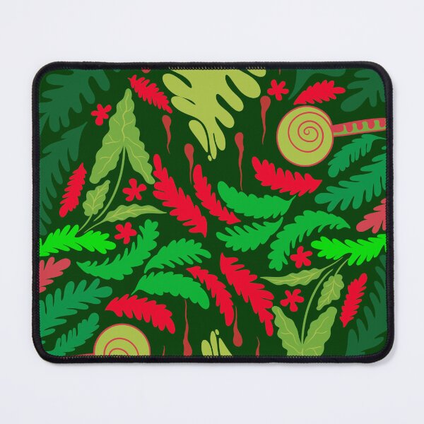 Item preview, Green leaf pattern red and green color Christmas theme designed and sold by nickardi.