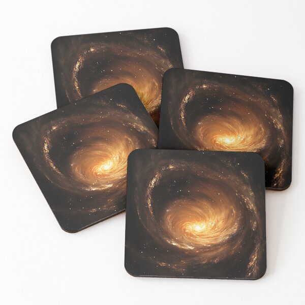 Item preview, Deep Space - Galaxy - Space - Glowing spiral galaxy with golden stars designed and sold by SpecialtiesShop.