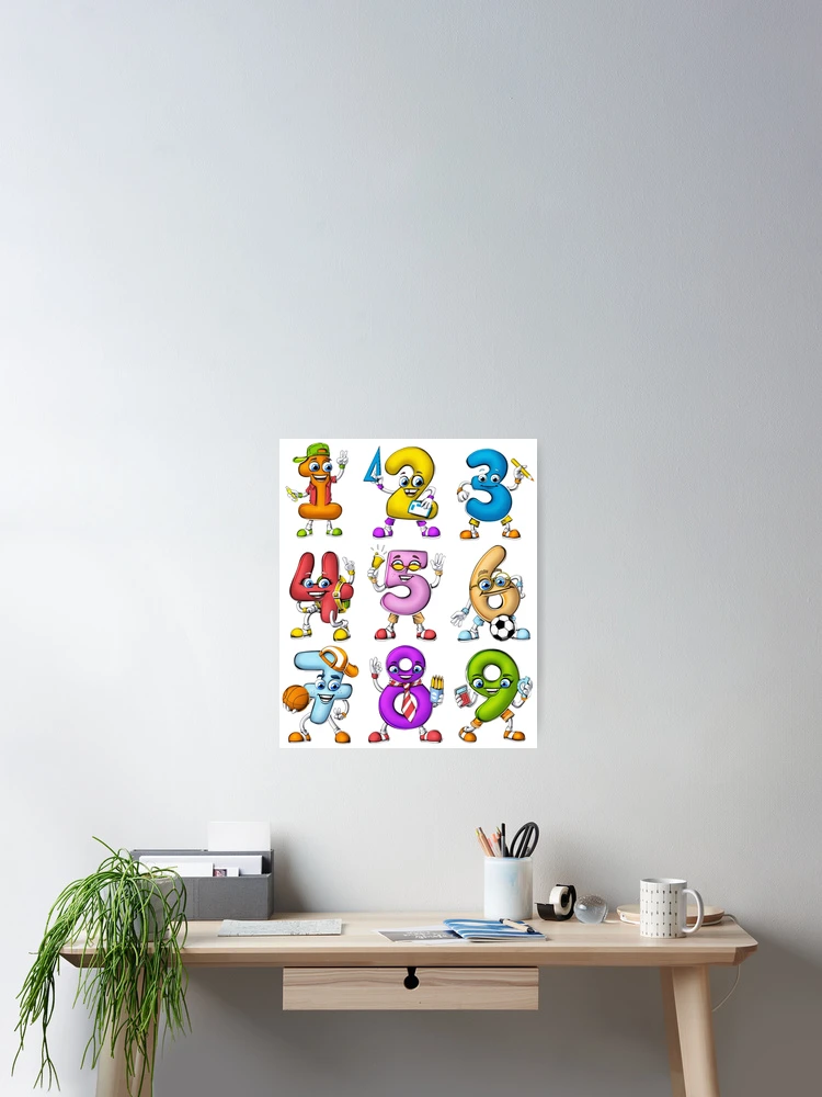 Thumbnail 2 of 3, Poster, Math Numbers designed and sold by underheaven.
