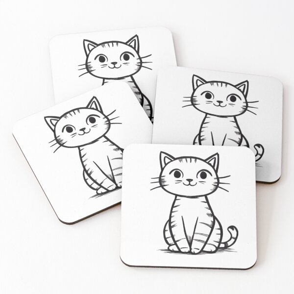 Item preview, Happy Scribble Cat designed and sold by Linework Studio.