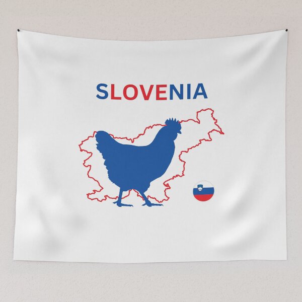 Item preview, Slovenia Chicken silhouette designed and sold by SimpleUla.