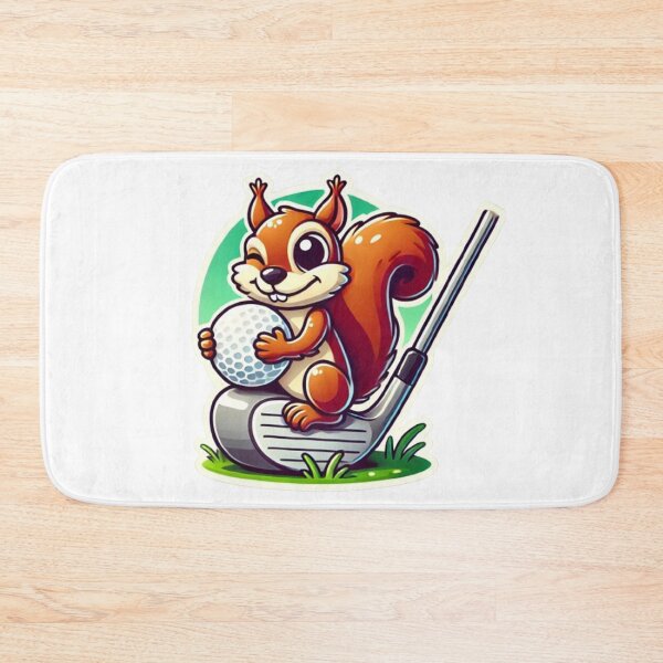 Item preview, Cheeky Squirrel Holding a Golf Ball – Fun Golfing Graphic designed and sold by PawtopiaDesigns.