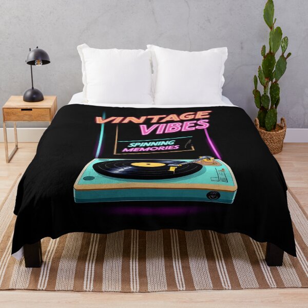 Item preview, Vintage Vibes - Spinning Memories in Retro Style - With Record Player - Orange, Pink, Blue, Yellow - For Black Background - For T-shirt, Hoodie, Mug And More designed and sold by MUGpro.