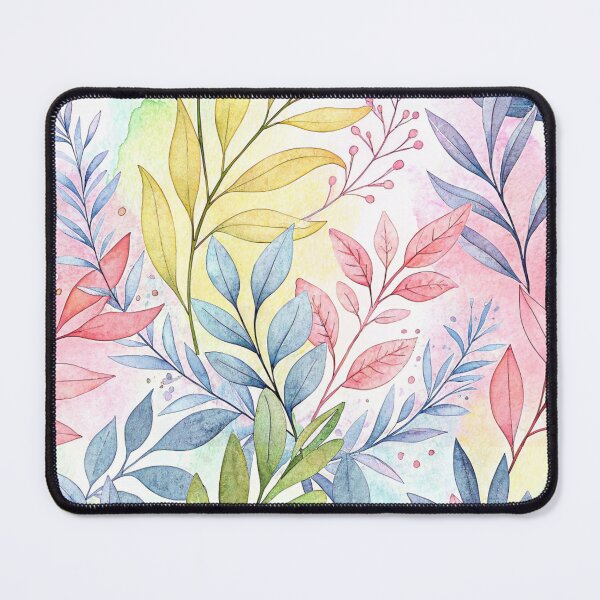 Item preview, Rainbow Pastel Watercolor Leaves - Whimsical Nature Design designed and sold by WinusYTS.