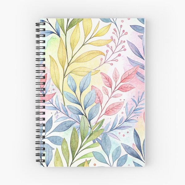 Item preview, Rainbow Pastel Watercolor Leaves - Whimsical Nature Design designed and sold by WinusYTS.