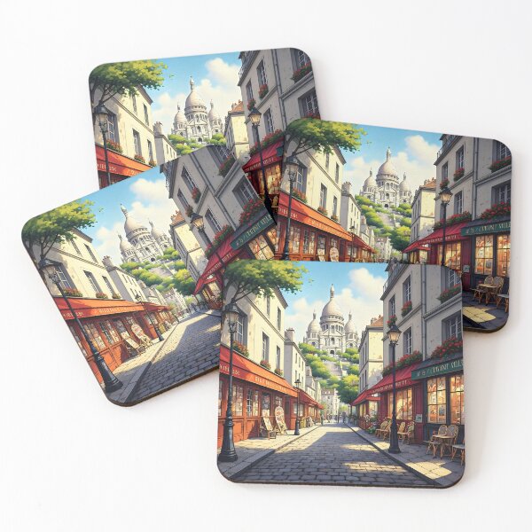 Item preview, Montmartre, France: Cobblestone Streets and Bohemian Café Charm designed and sold by LSVart.