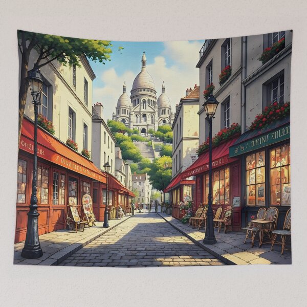 Item preview, Montmartre, France: Cobblestone Streets and Bohemian Café Charm designed and sold by LSVart.