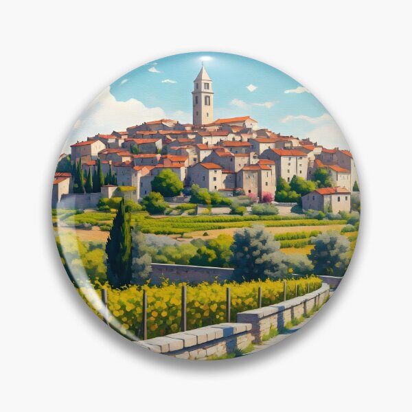Item preview, Motovun, Croatia: Medieval Stone Buildings and Red-Tiled Rooftops designed and sold by LSVart.