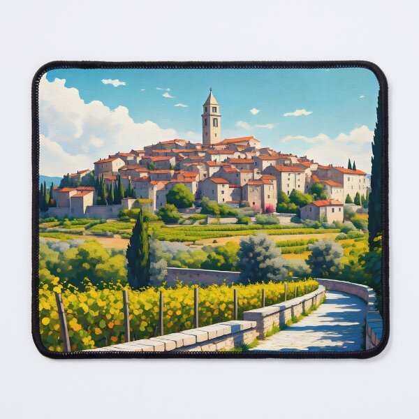 Item preview, Motovun, Croatia: Medieval Stone Buildings and Red-Tiled Rooftops designed and sold by LSVart.