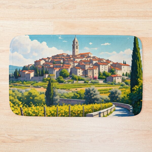 Item preview, Motovun, Croatia: Medieval Stone Buildings and Red-Tiled Rooftops designed and sold by LSVart.