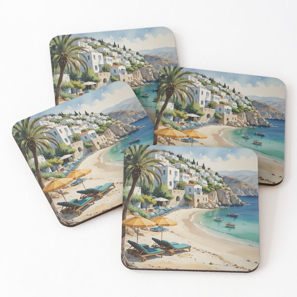 Item preview, Pefkos, Greece: Golden Sands and Turquoise Aegean Shores designed and sold by LSVart.
