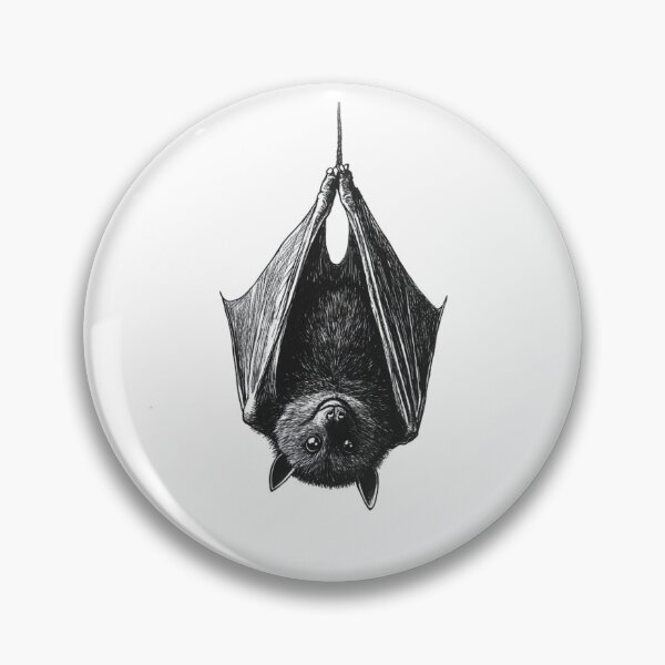 Item preview, Bat-tastic Minimalist Hanging Bat Design – Spooky Fun, Simplified! designed and sold by Ignorant-Artist.
