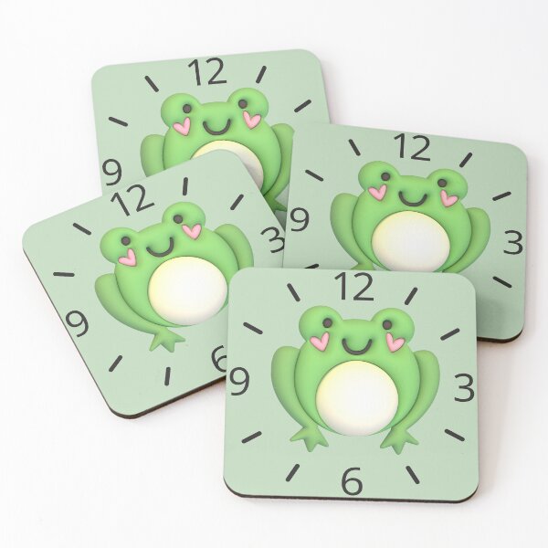 Item preview,  "Frog-Themed Clock Design" designed and sold by Graphollio-shop.