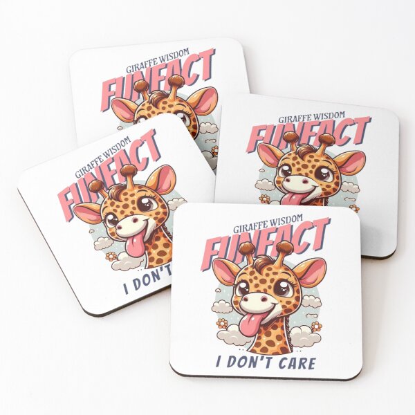 Item preview, 'Giraffe Wisdom - Fun Fact: I Don’t Care' design! designed and sold by Colorten.