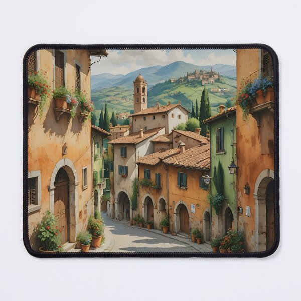 Item preview, San Lazzaro, Italy: Terracotta Roofs and Cobblestone Streets designed and sold by LSVart.