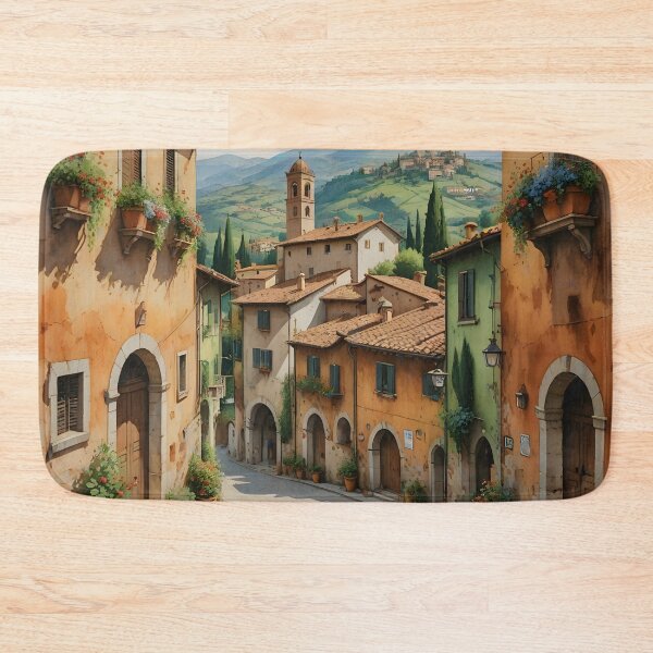 Item preview, San Lazzaro, Italy: Terracotta Roofs and Cobblestone Streets designed and sold by LSVart.