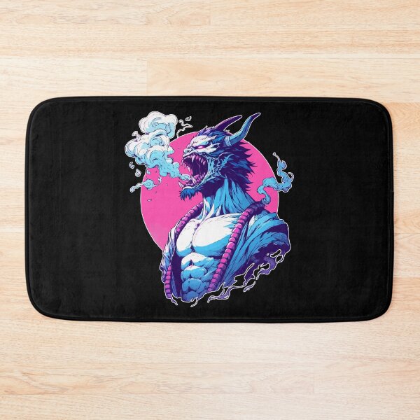 Item preview, Cool Oni Demon Samurai Ogre Pink Blue designed and sold by TomFrontierArt.