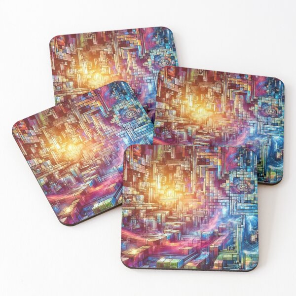 Item preview, Puzzle Maze Fragments - Vibrant Geometric Pattern Desig designed and sold by Imaginarium of Chaos falcon88 .
