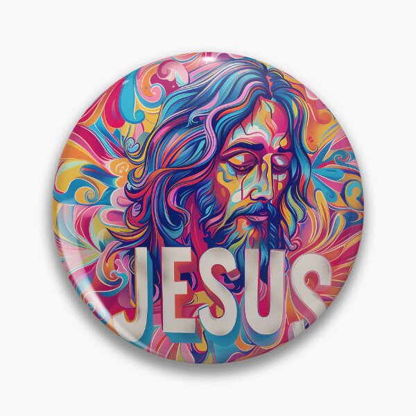 Item preview, Jesus  psychedelic swirling patterns  designed and sold by No1Equestrian.