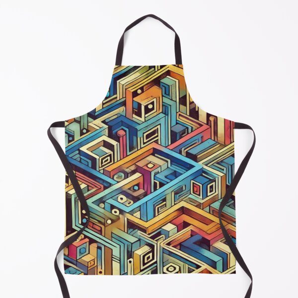 Item preview, Floating Labyrinth Fragments - Surreal Maze Pattern Design designed and sold by Imaginarium of Chaos falcon88 .