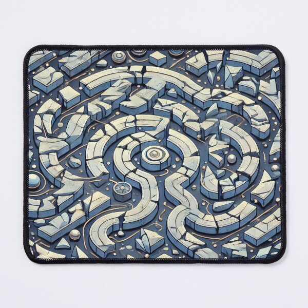 Item preview, Fragmented Stone Maze - Mystical Pathways Pattern Design designed and sold by Imaginarium of Chaos falcon88 .