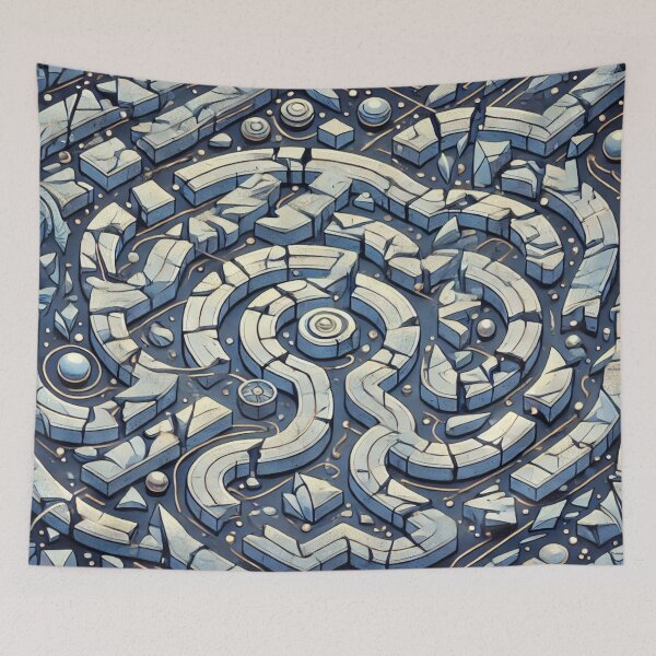 Item preview, Fragmented Stone Maze - Mystical Pathways Pattern Design designed and sold by Imaginarium of Chaos falcon88 .
