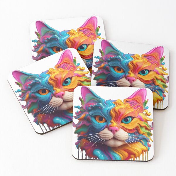 Item preview, Colorful Cat ROAR Graphic T-Shirt, Funny Animal Art Tee designed and sold by designedbyNil.