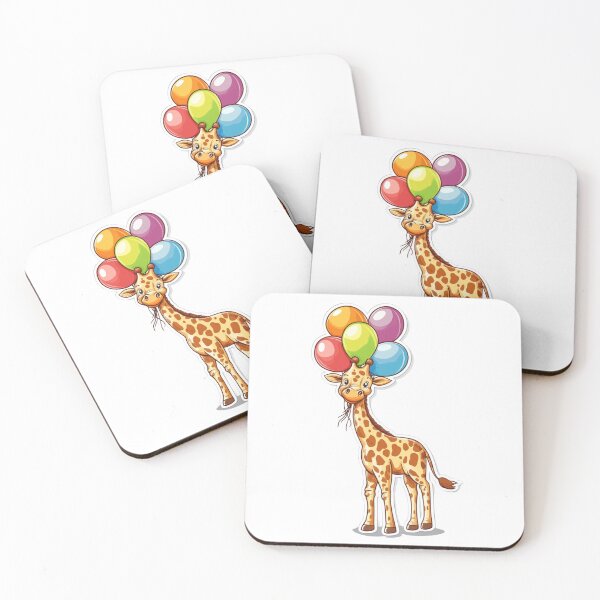 Item preview, Giraffe with Balloons designed and sold by NicolasGlowArt.