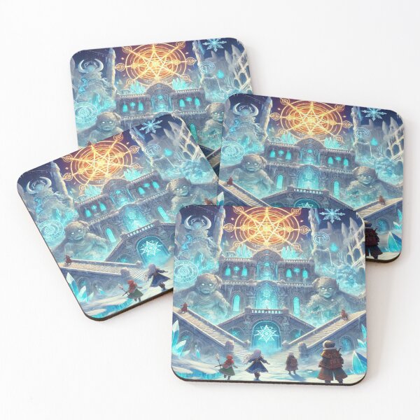 Item preview, Frozen Castle Anime - Mystical Snowland Adventure Pattern designed and sold by Imaginarium of Chaos falcon88 .