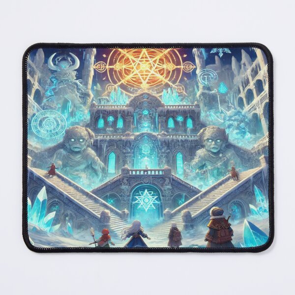 Item preview, Frozen Castle Anime - Mystical Snowland Adventure Pattern designed and sold by Imaginarium of Chaos falcon88 .
