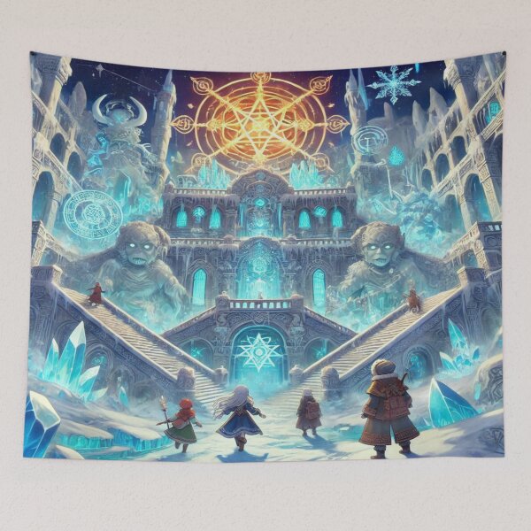 Item preview, Frozen Castle Anime - Mystical Snowland Adventure Pattern designed and sold by Imaginarium of Chaos falcon88 .