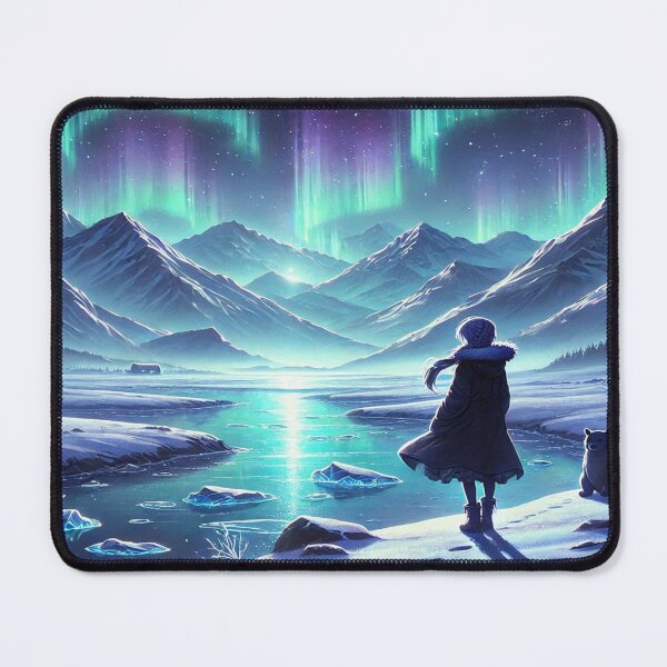 Item preview, Lone Traveler Anime - Tranquil Snowland Adventure Pattern designed and sold by Imaginarium of Chaos falcon88 .